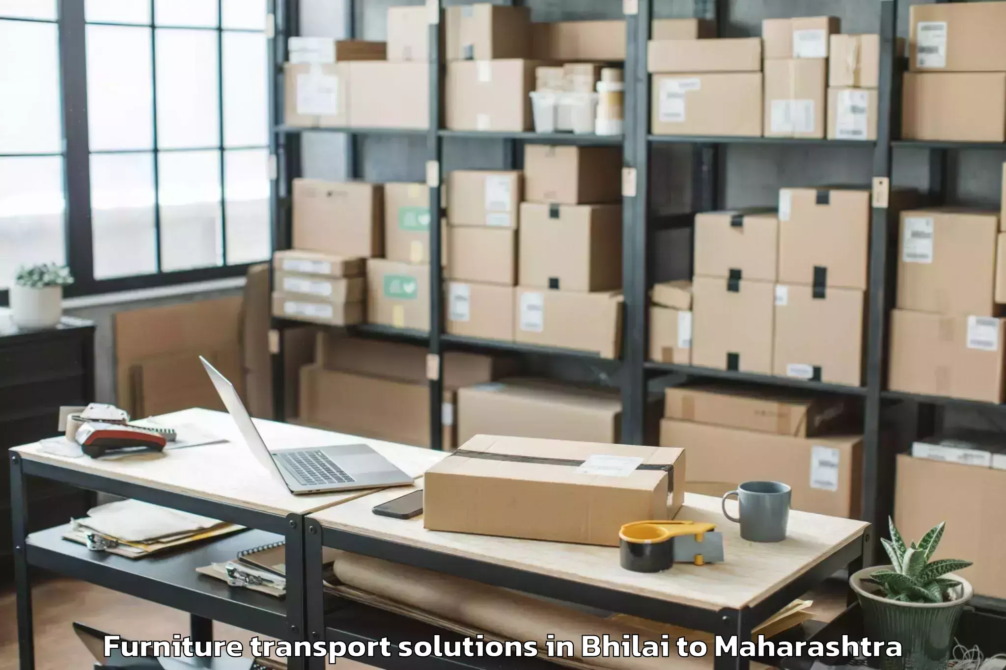 Professional Bhilai to Mhaswad Furniture Transport Solutions